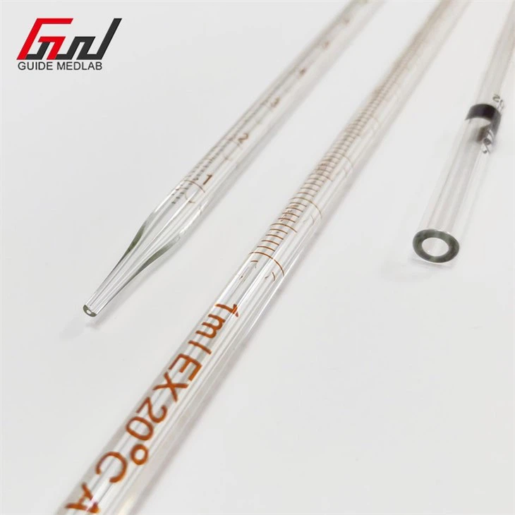 3 glass measuring pipette 10 ml