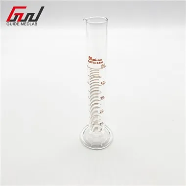 سیلندر اندازه گیری شیشه ای 50 میلی لیتر